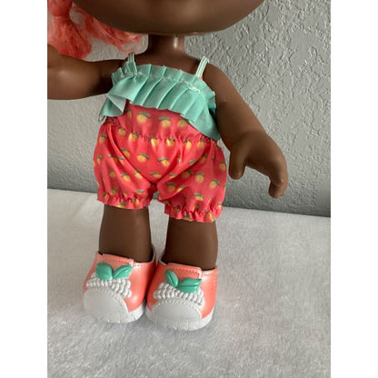 Kindi Kids Doll With Pink Hair Brown Skin Strawberry Outfit & Shoes 10 Inch