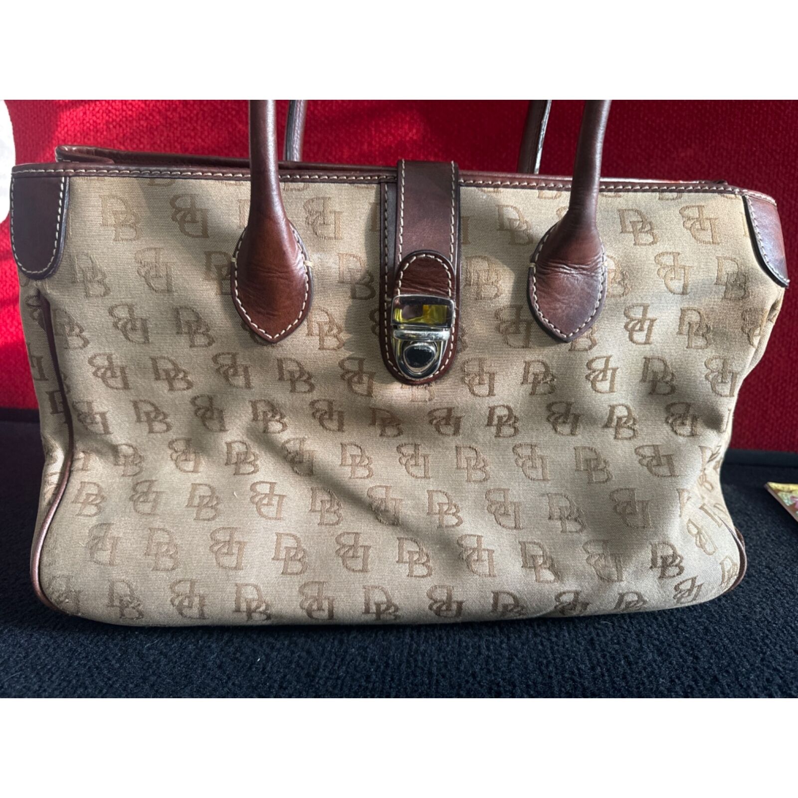 VINTAGE DOONEY & BURKE Monogram Handbag authentic